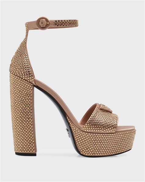 prada platform sandals white|prada ankle strap platform sandals.